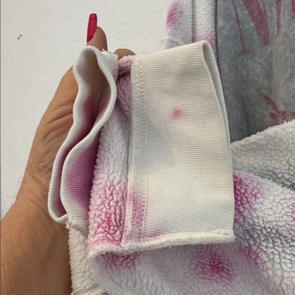 Upcycled Nirvana Gray and Pink Tie-Dye Sweatshirt NWOT - Picture 5 of 13